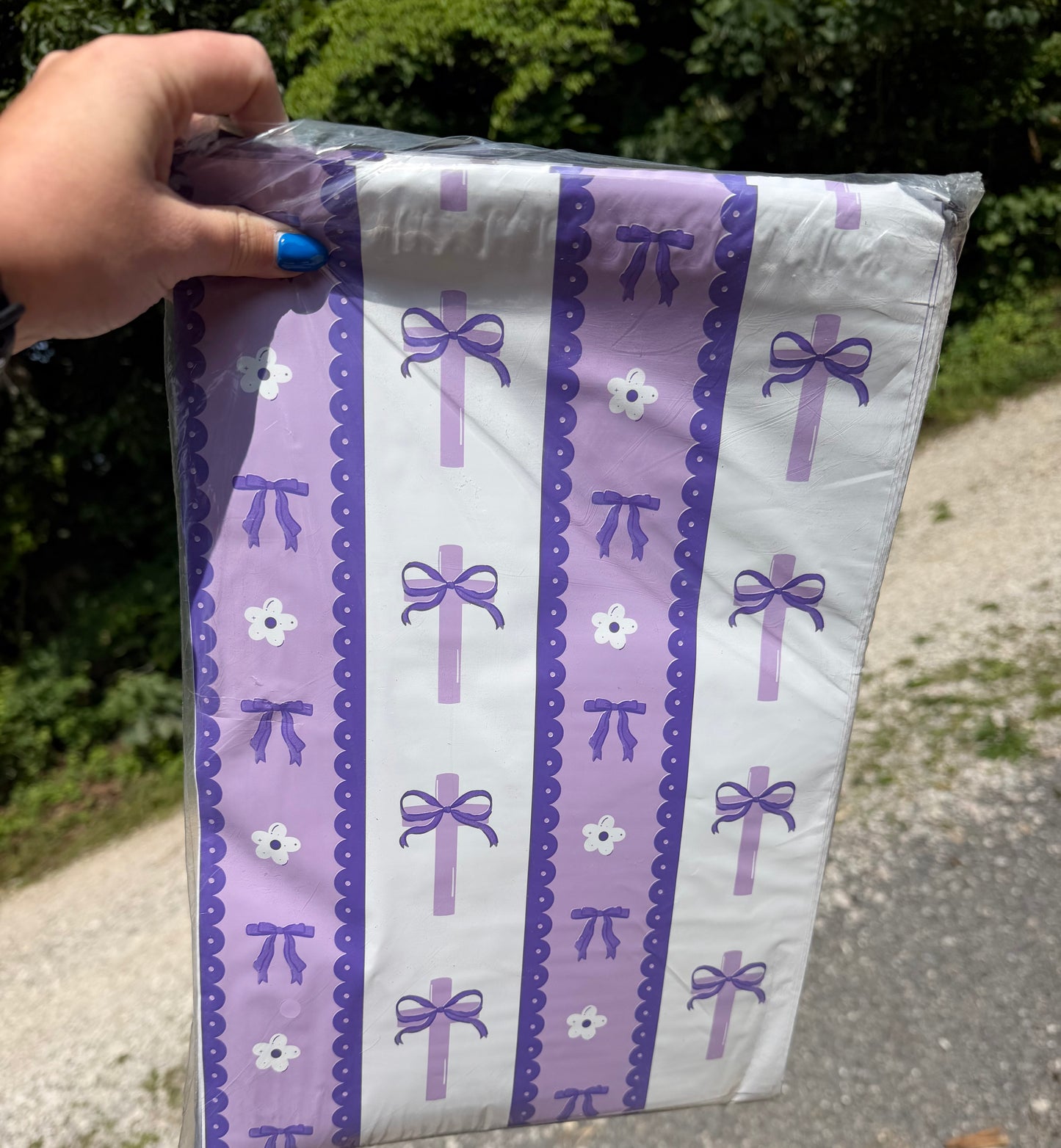 Purple Cross Poly Mailers 10x13