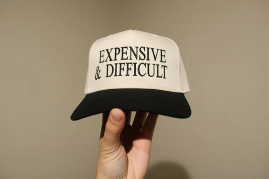 Expensive & Difficult Embroidered Adjustable Five-Panel Twill Hat
